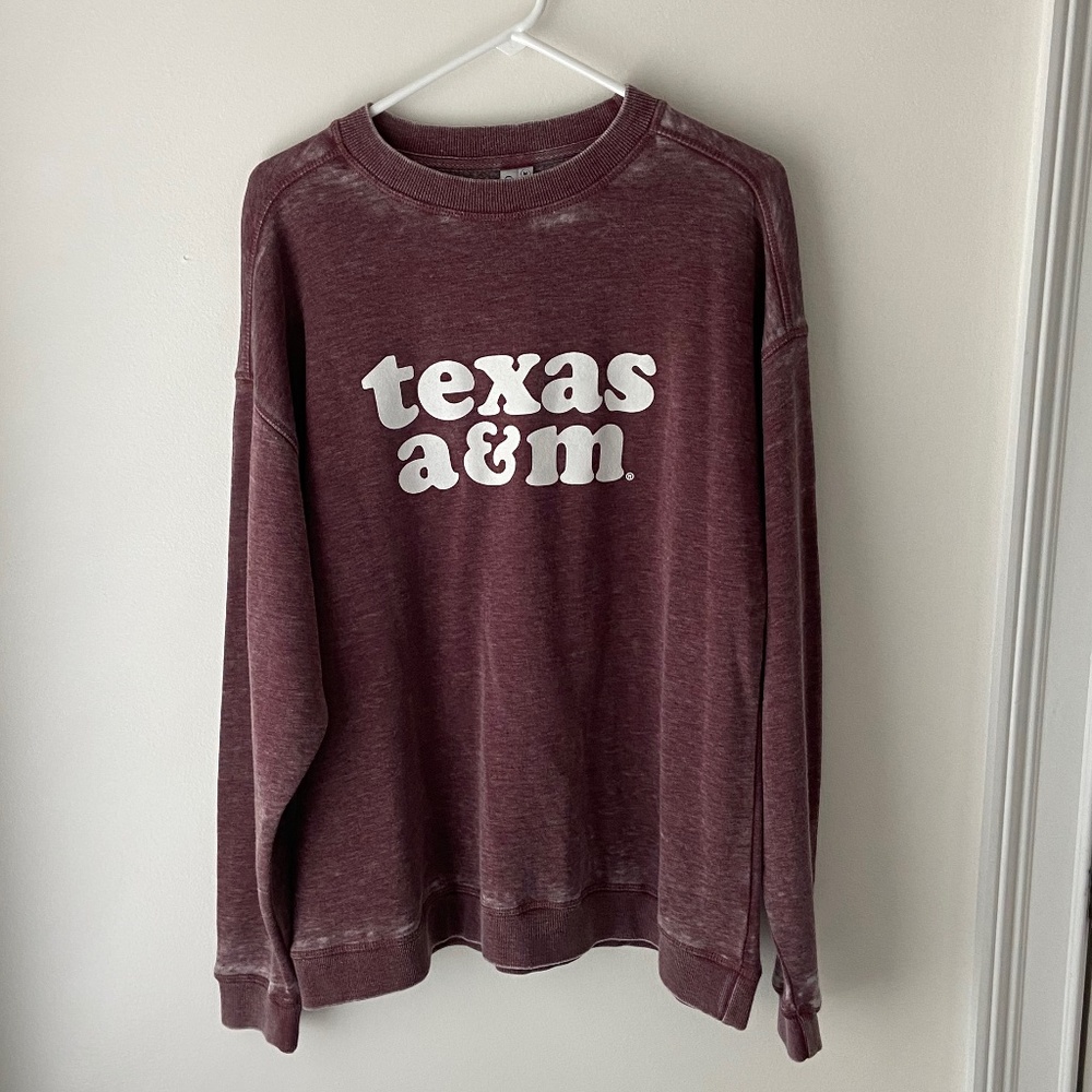 burgundy texas A&M crewneck